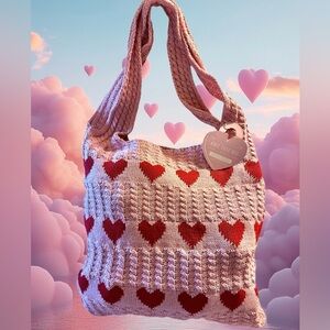 This cute ❤️ knit tote is both fashionable & functional!!!